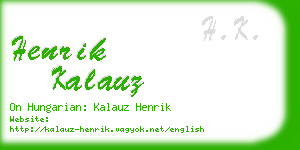 henrik kalauz business card